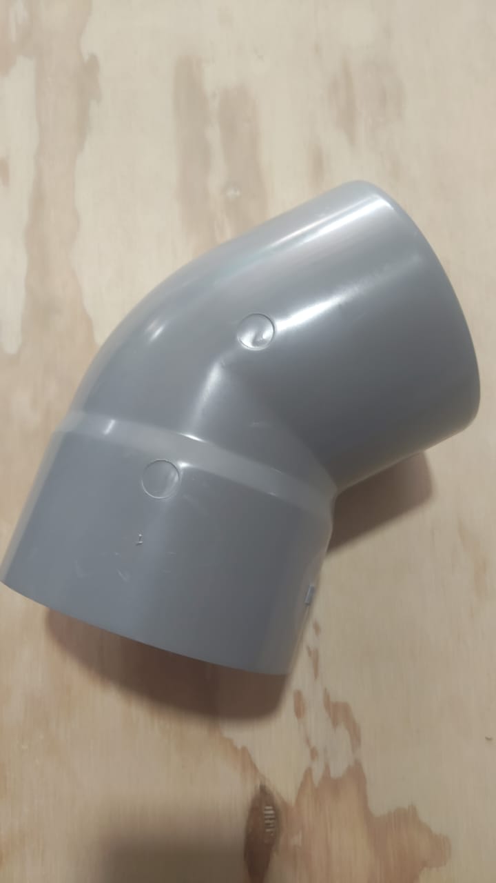 Codo Sanitario PVC 110mm 45°