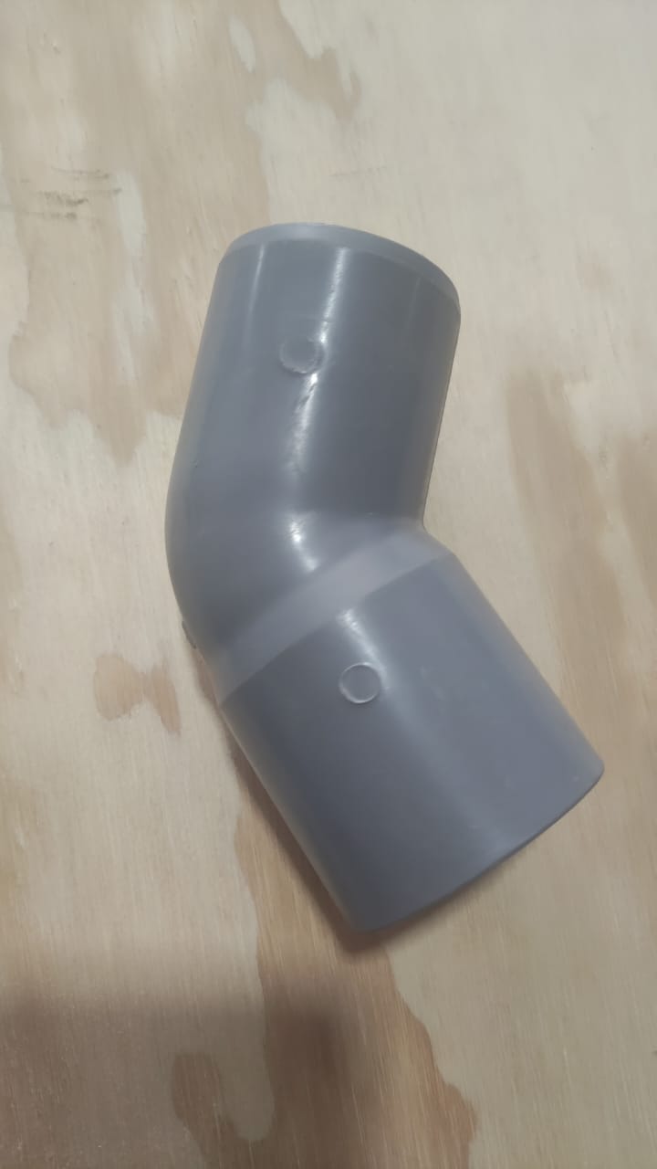 Codo Sanitario PVC 50mm 45°