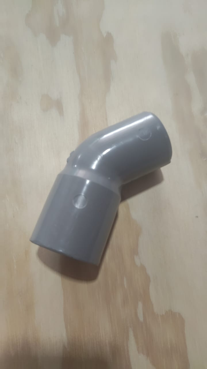 Codo Sanitario PVC 40mm 45°