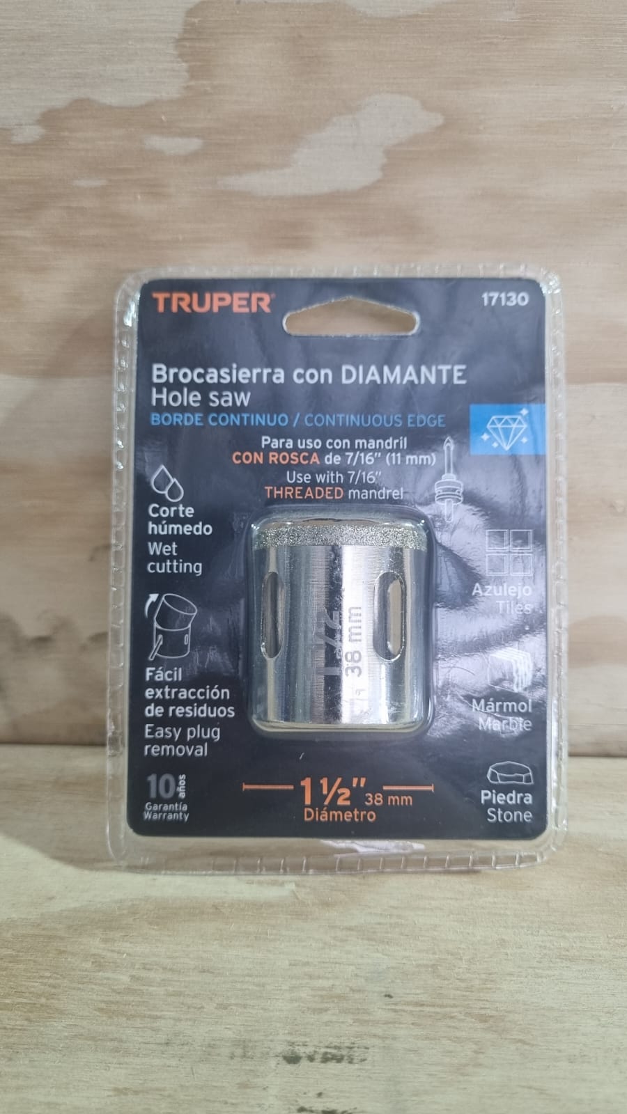 Brocasierra con diamante 1 ½"  38mm