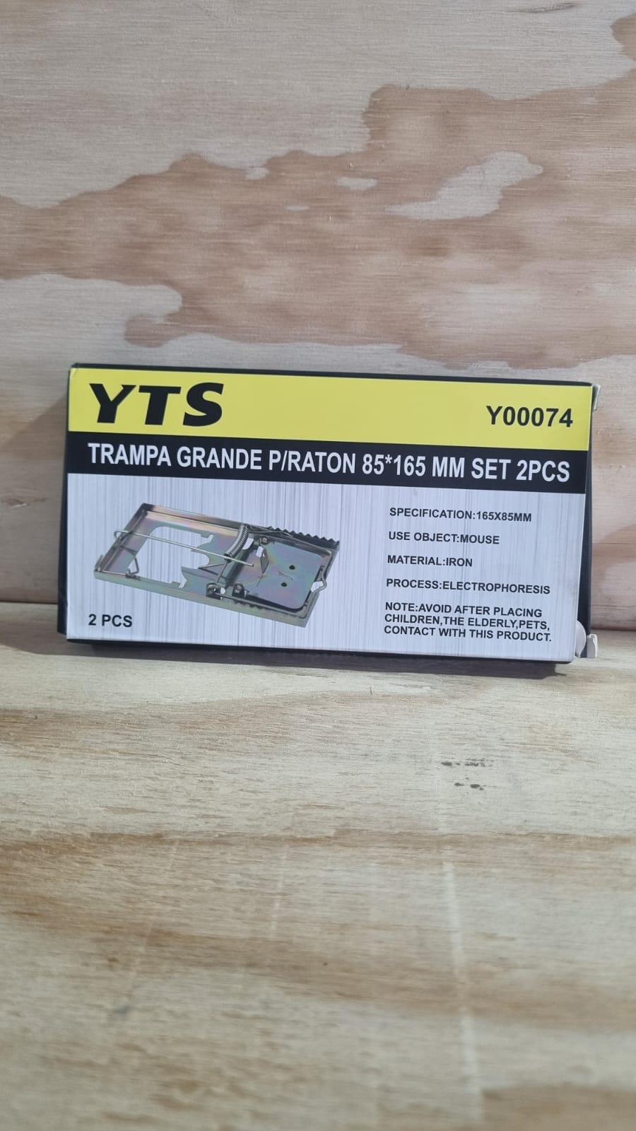 Trampa Grande Para Ratón 85 x 165mm - 2 piezas