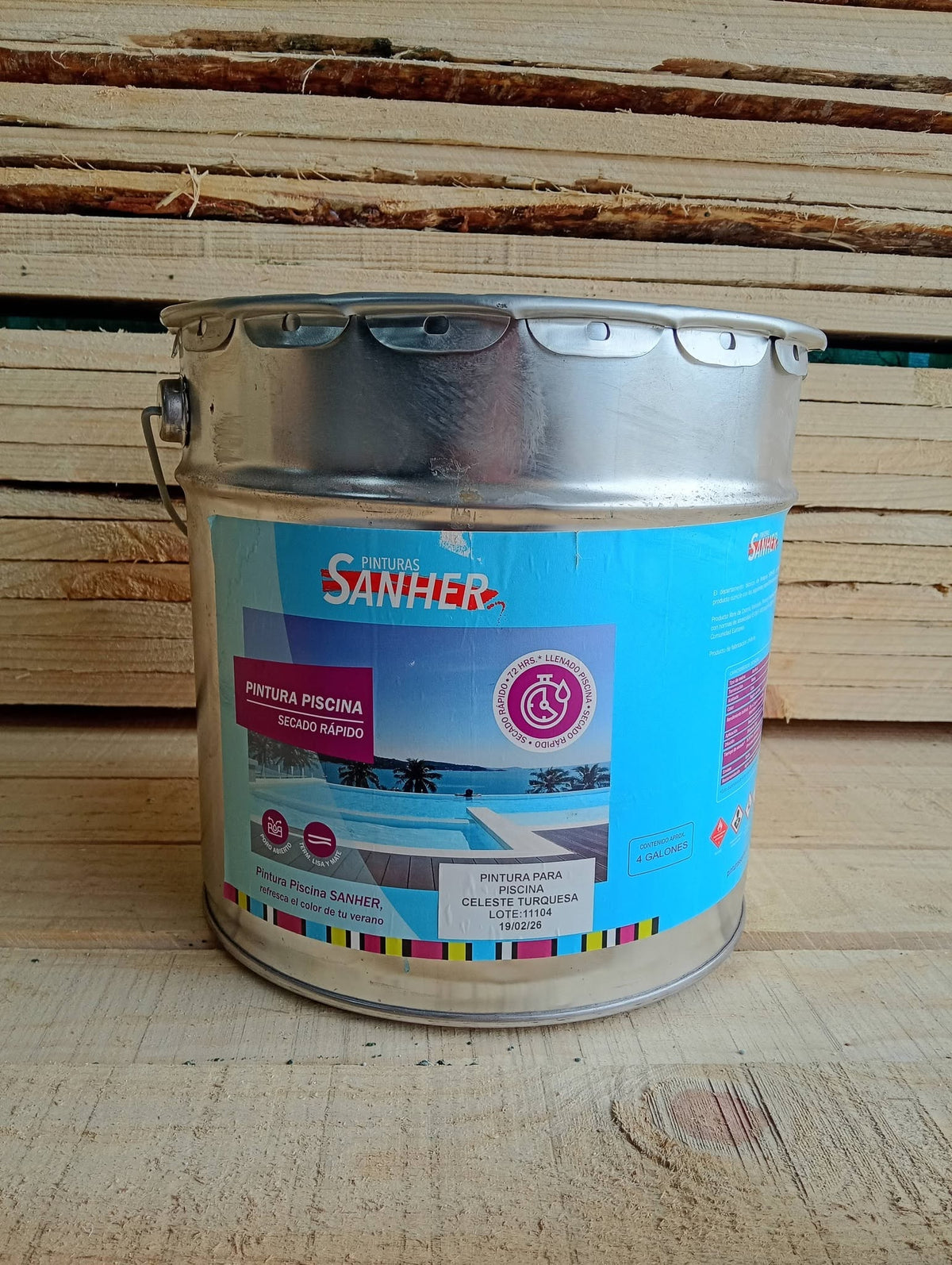 Pintura para piscina celeste tineta 4 GL