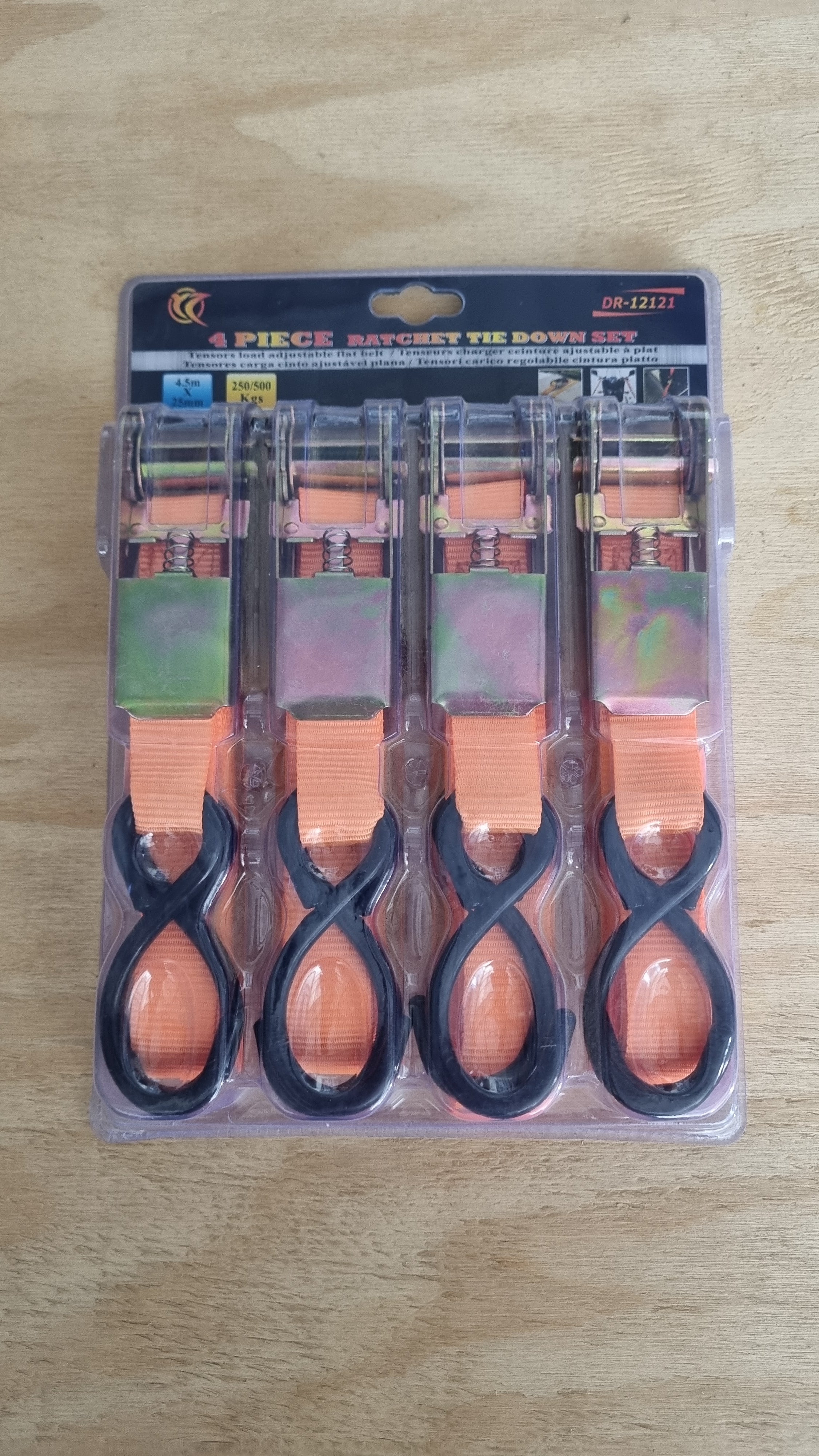 Amarre Con Trinquete 4.5m x 25mm - 1 Unidad