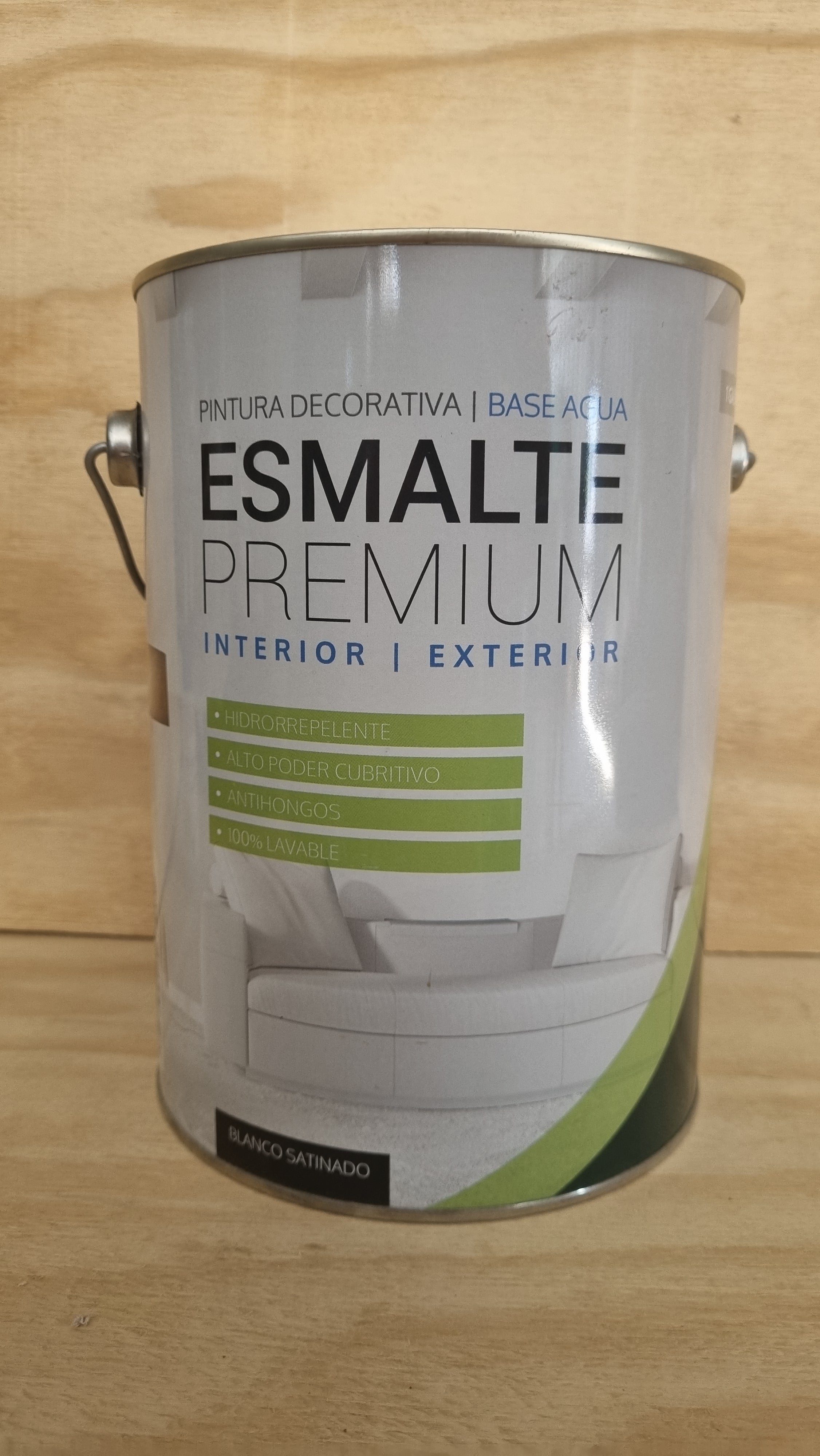 Esmalte premium blanco satinado 1 galón