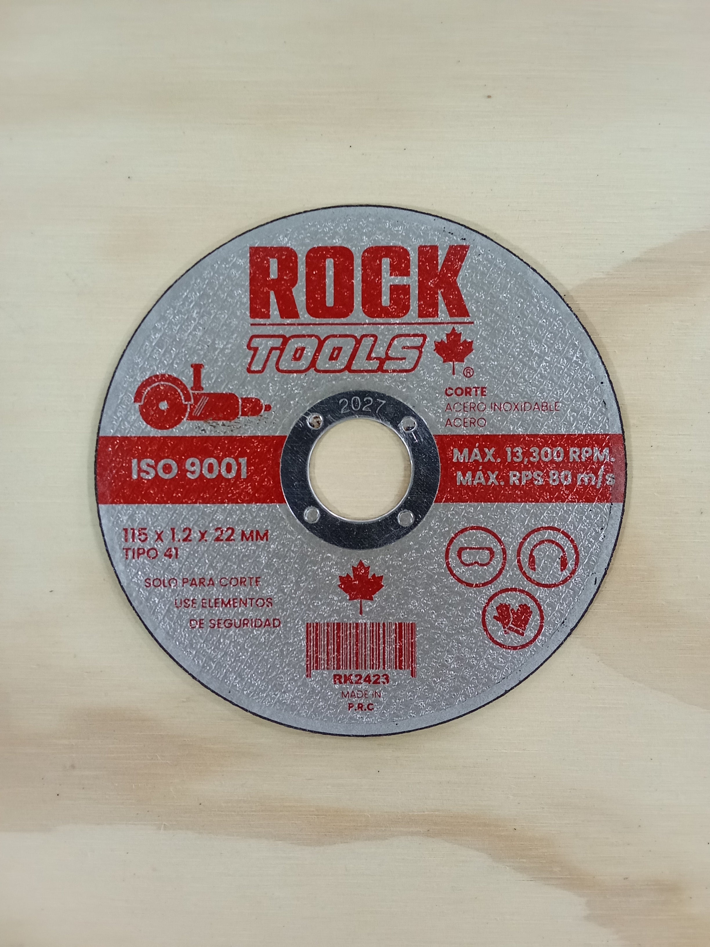 Disco De Corte Rock Tools Para Acero Inox 4½