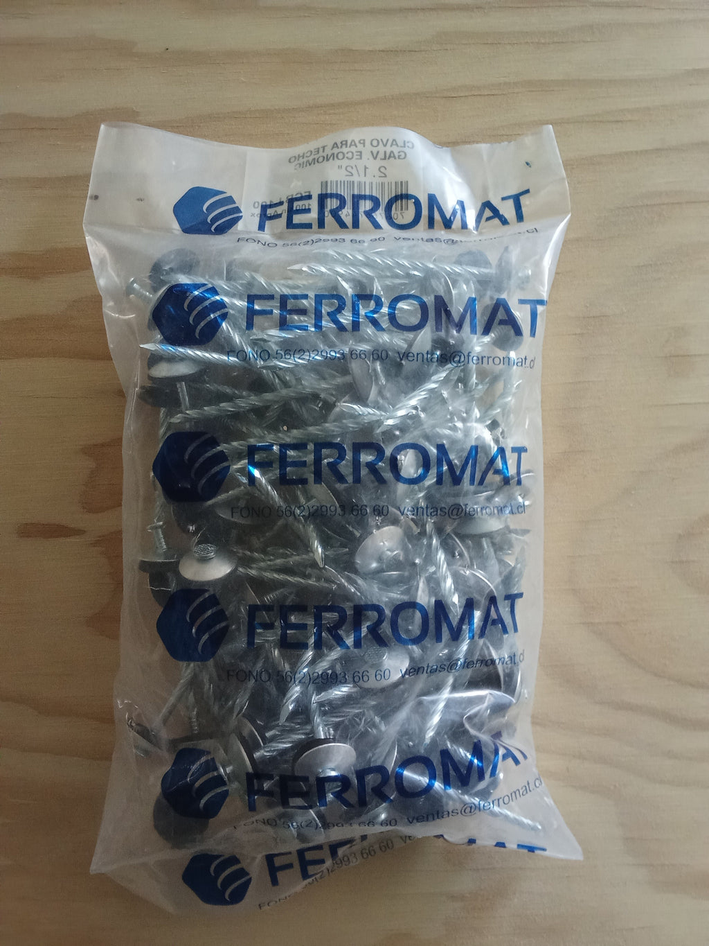 Clavo Techo 2 1/2 Zincado Bolsa De 1 Kilo