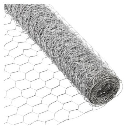 Malla Hexagonal Galvanizada 1.0x25Mts