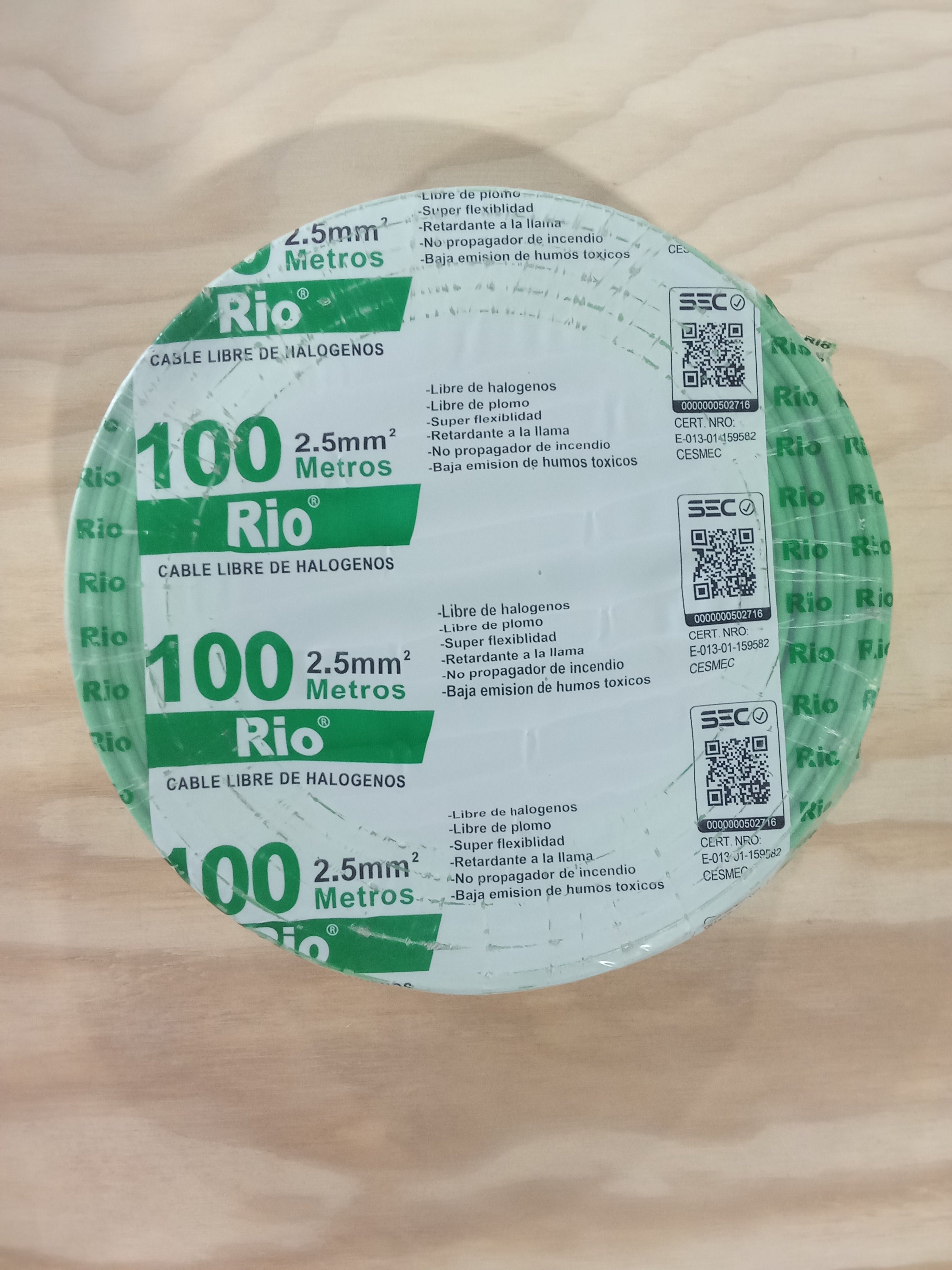 Cable Verde 2.5mm2 (100 Metros)