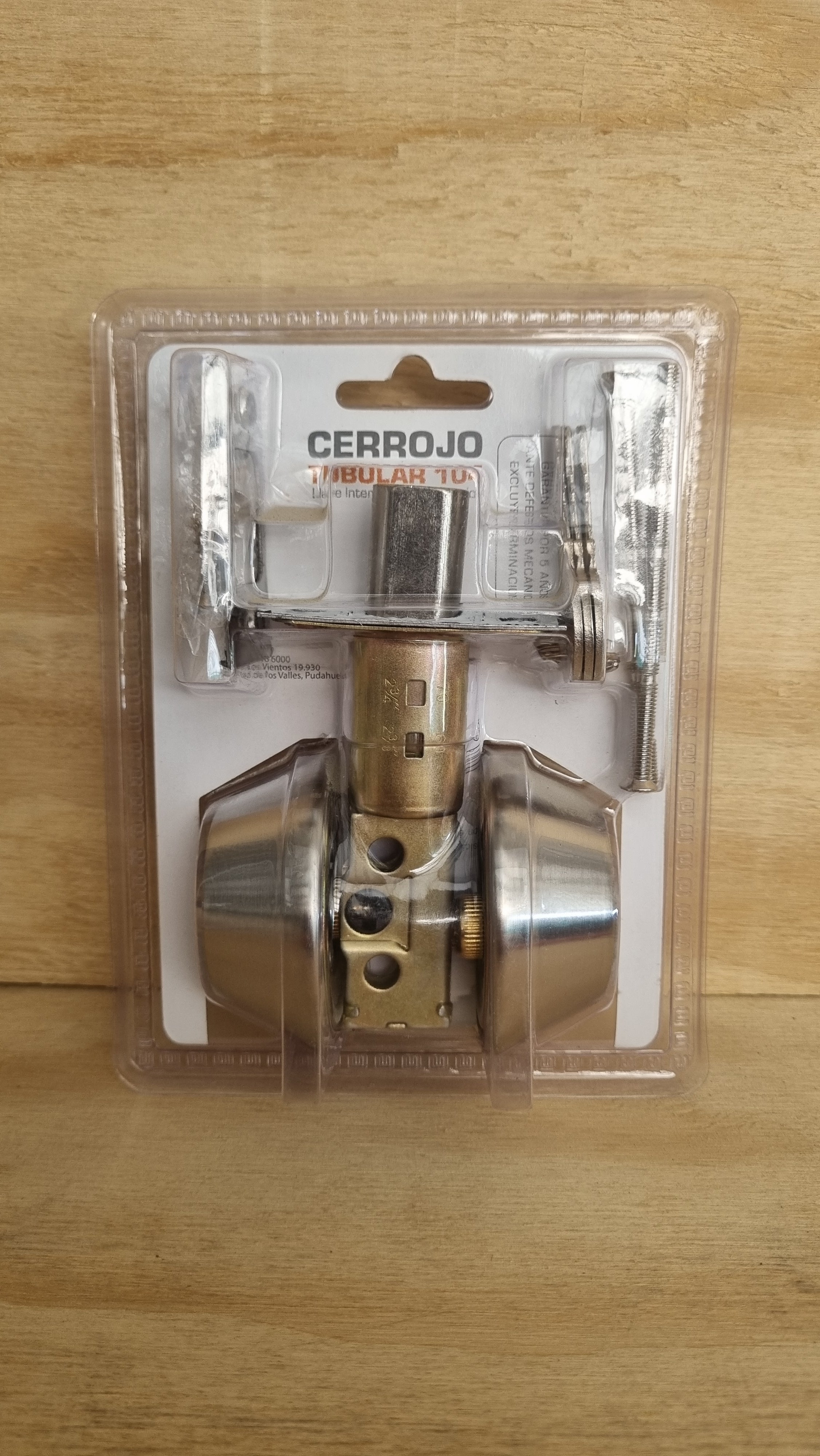 Cerrojo Tubular - Llave Interior / Llave Exterior
