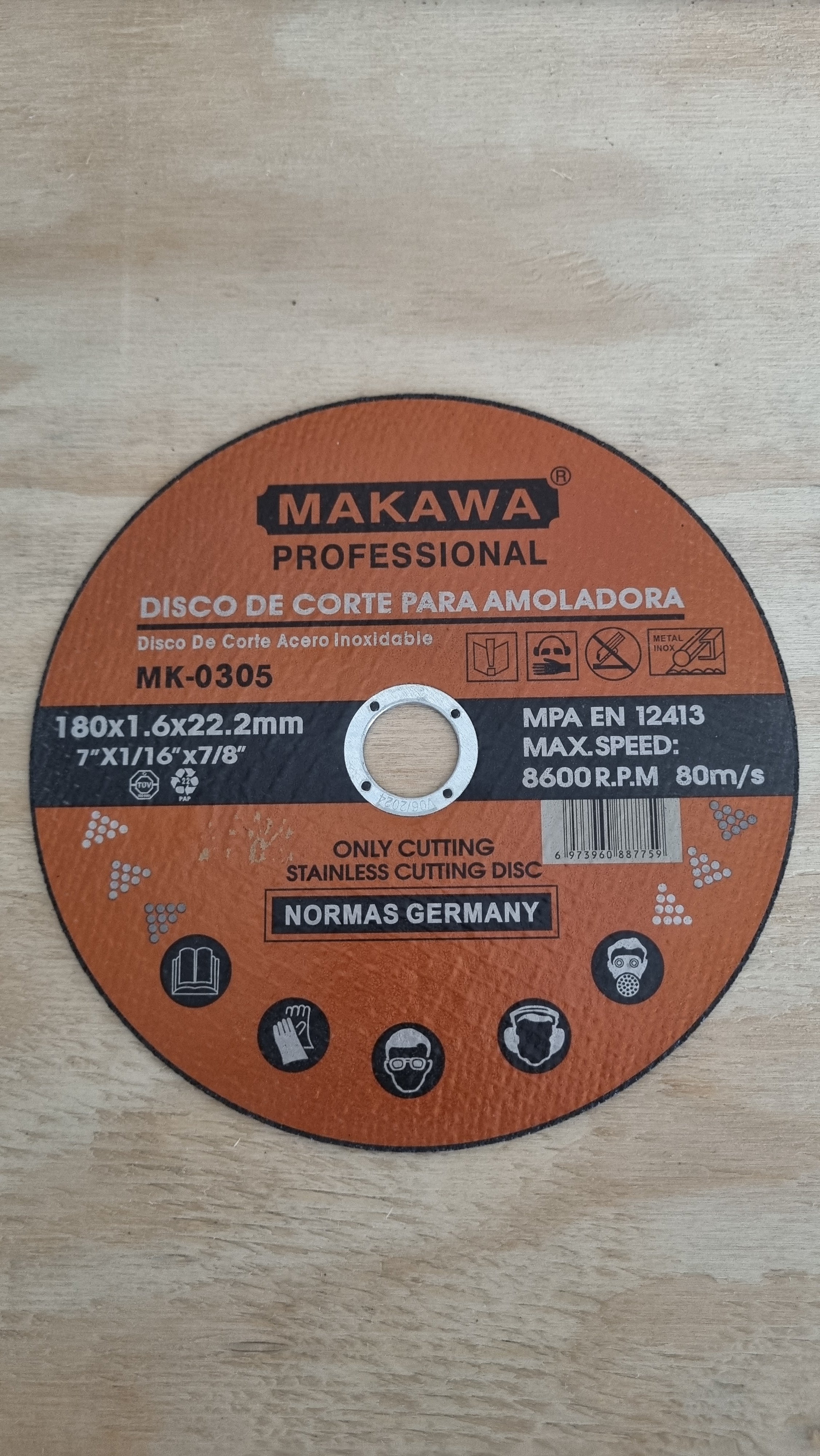 Disco De Corte Para Amoladora 7"