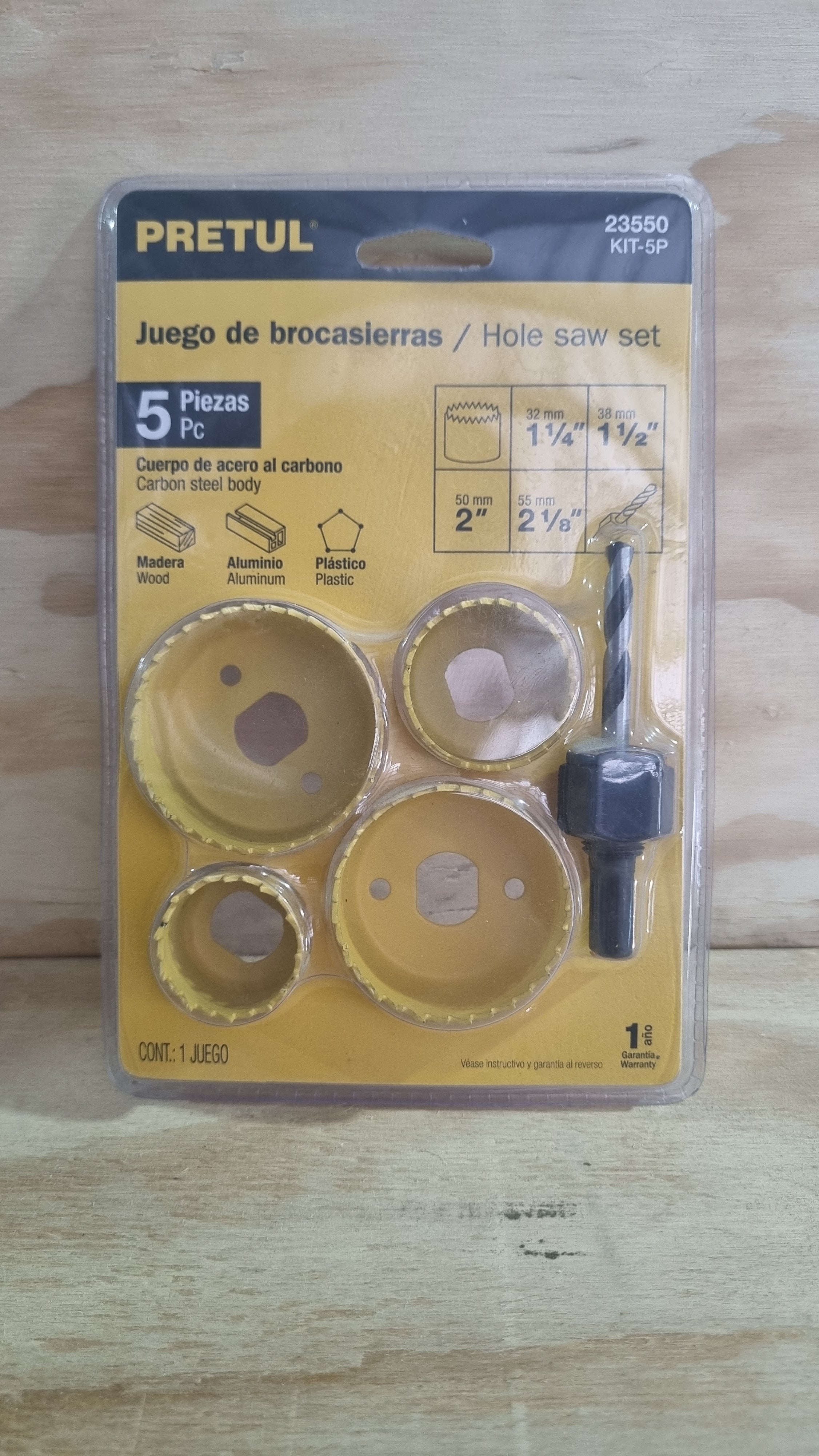 Juego de brocasierras 5 piezas