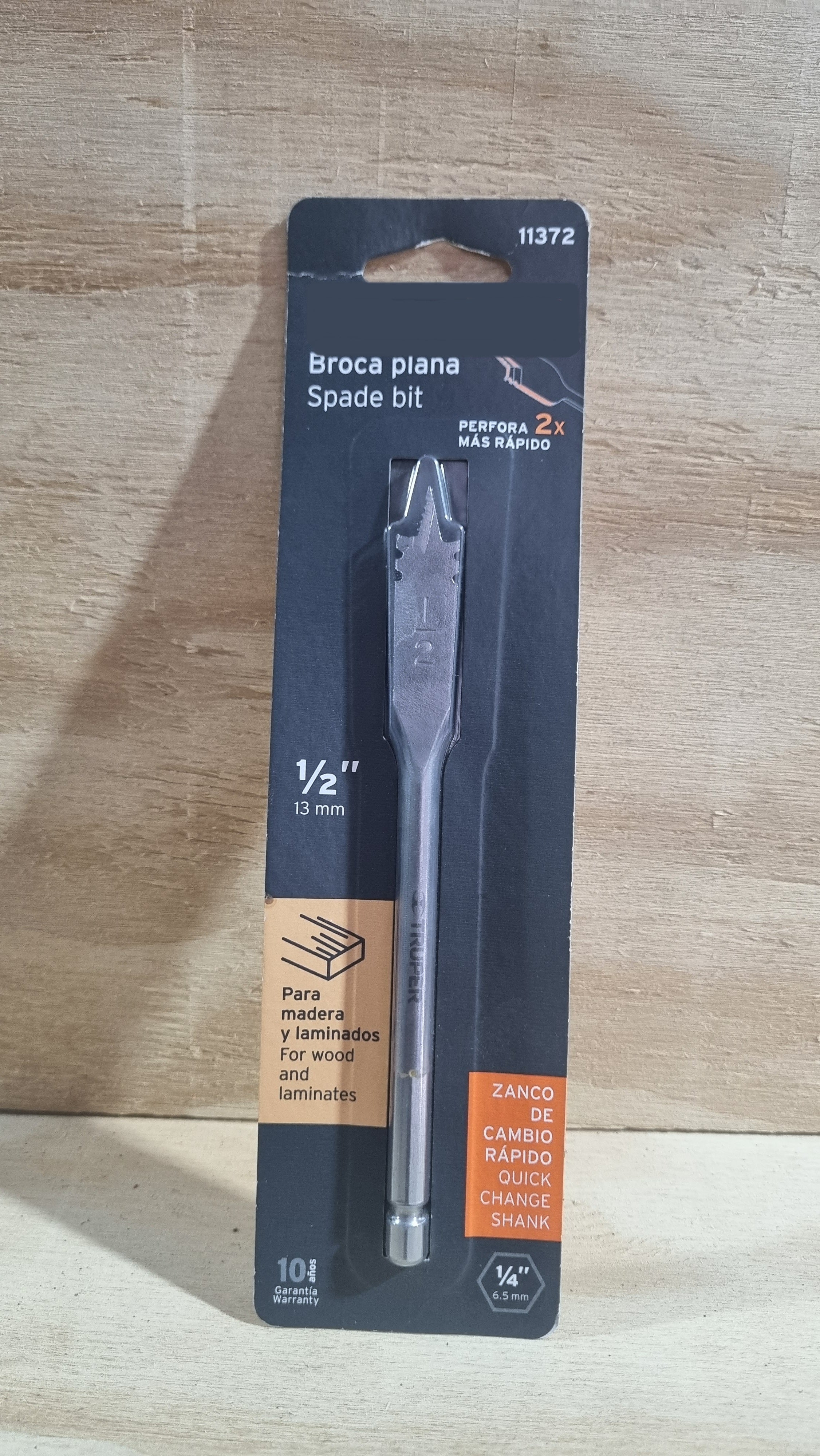 Broca plana para madera y laminados 1/2"