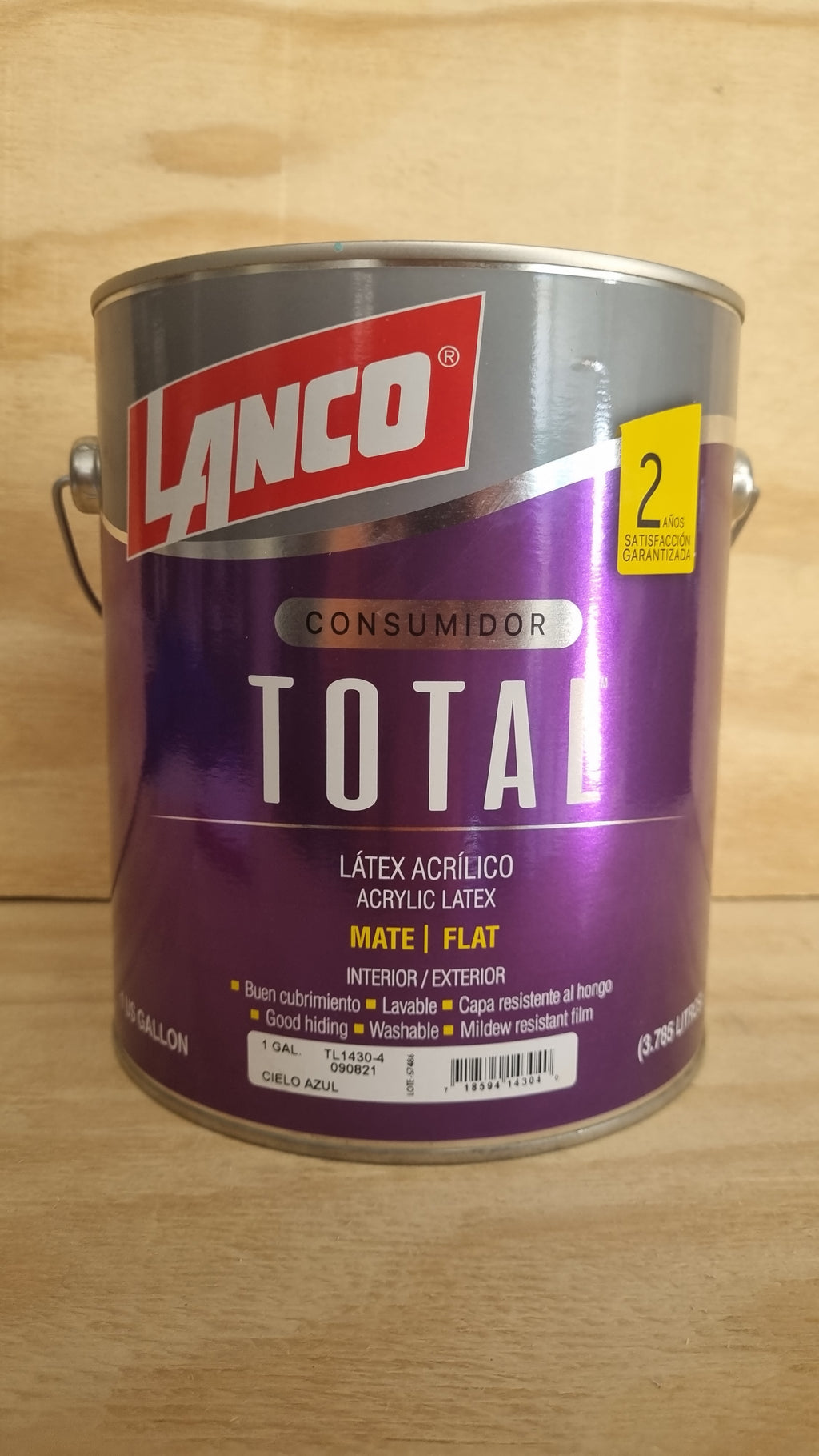 Látex acrílico color cielo azul 1 galón