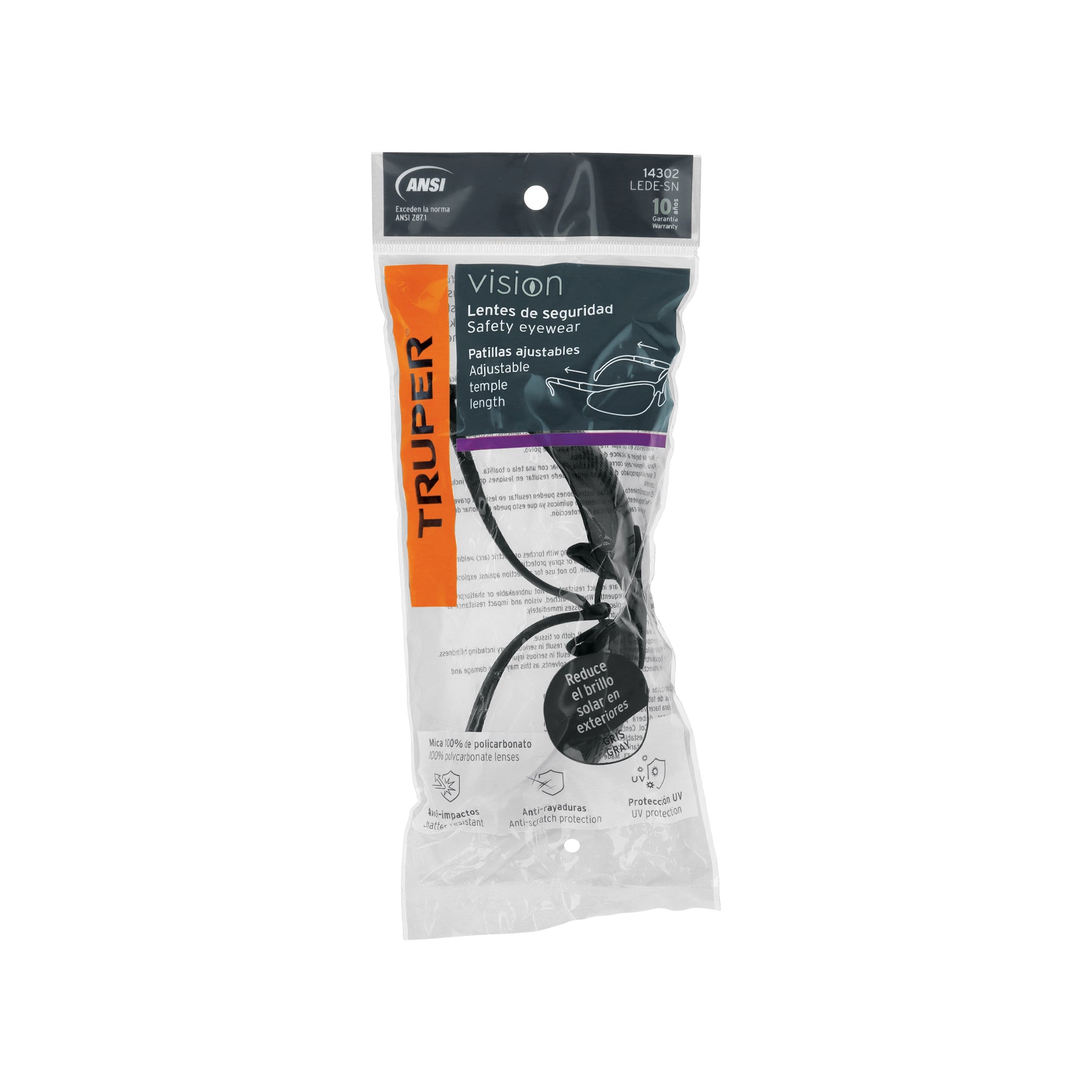 Lente Seguridad Negro - Truper