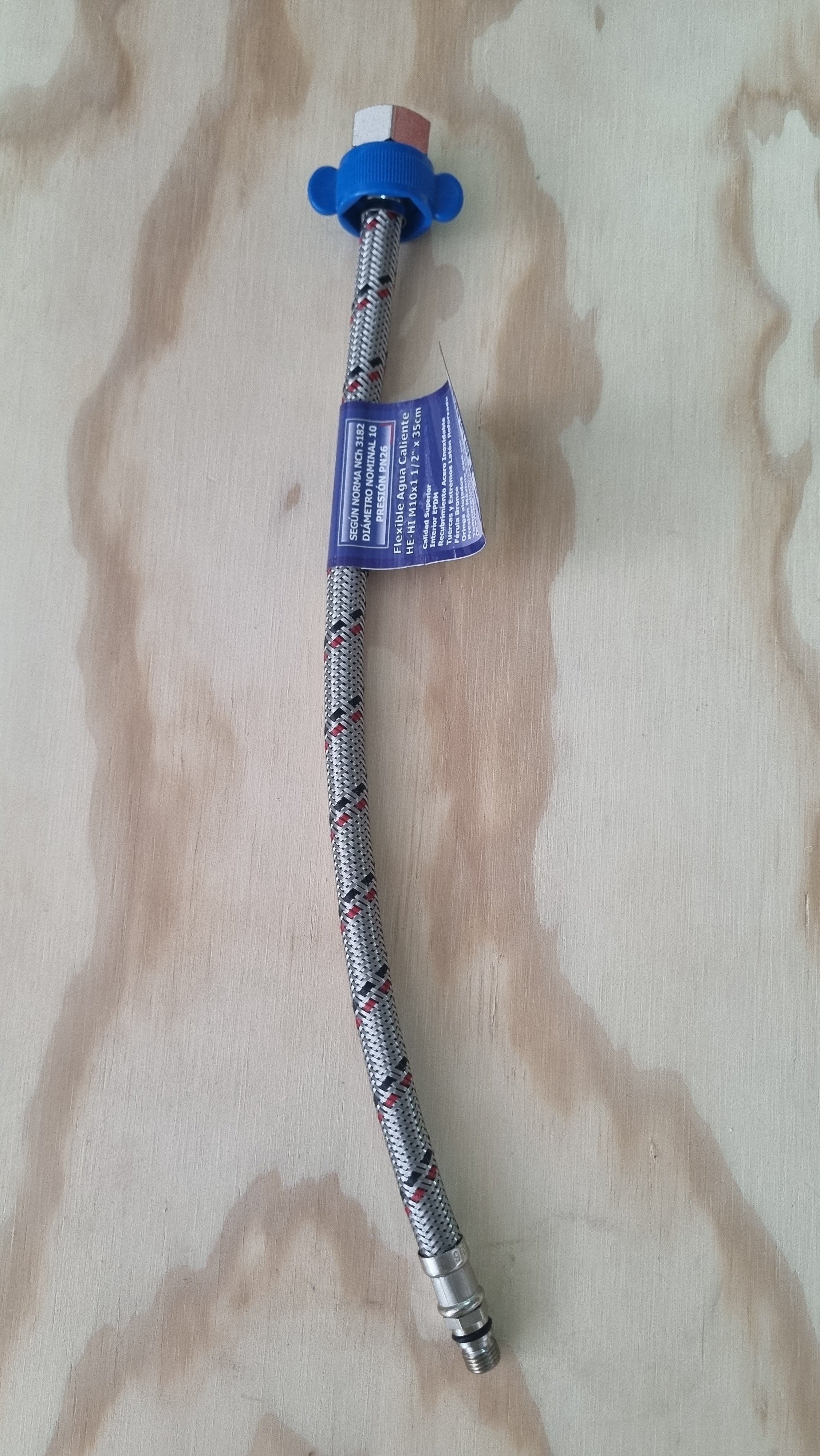 Flexible Agua Caliente monomando He-Hi  M10 x 1½ x 35cm