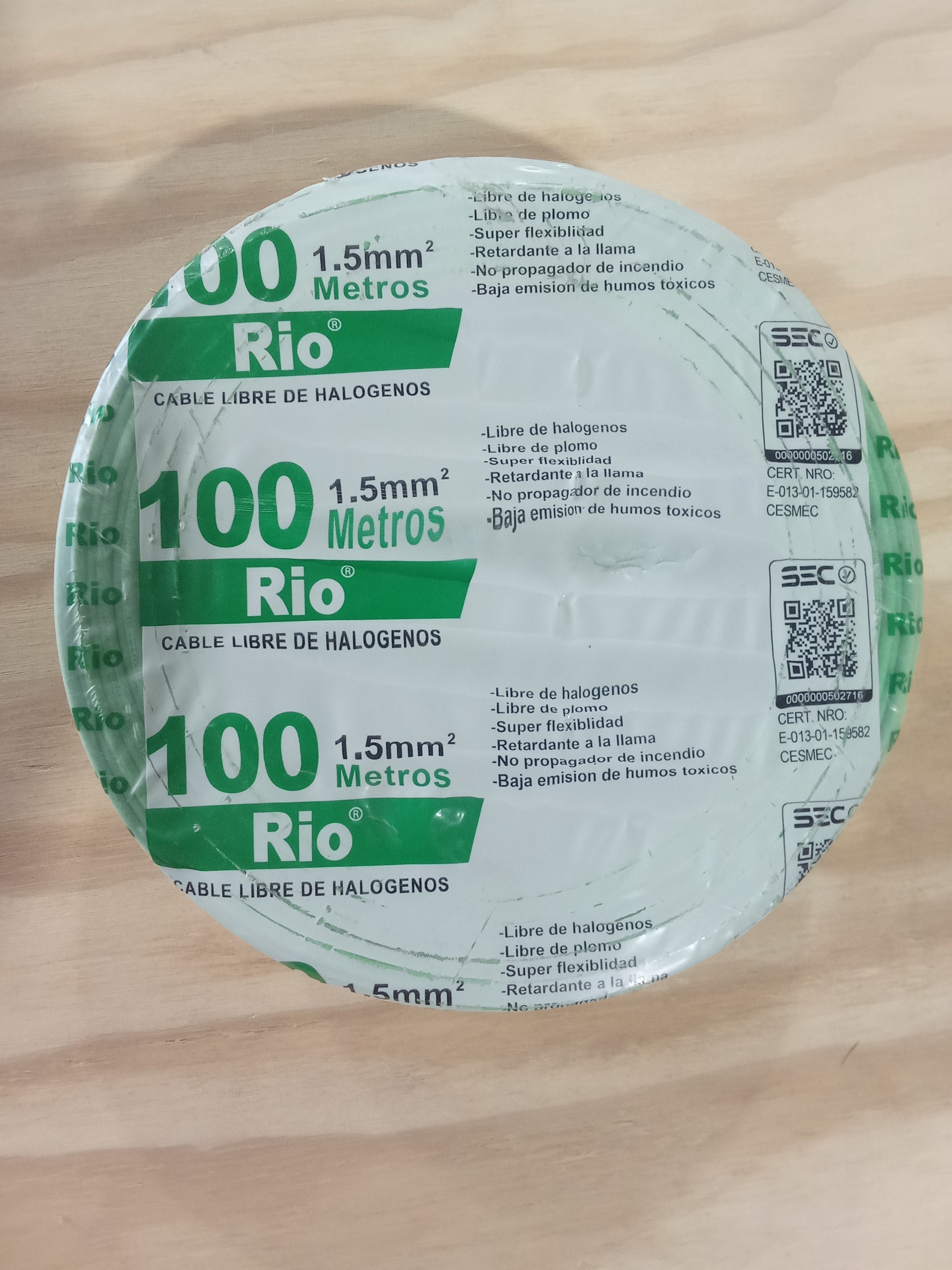 Cable Verde 1.5mm2 (100 Metros)