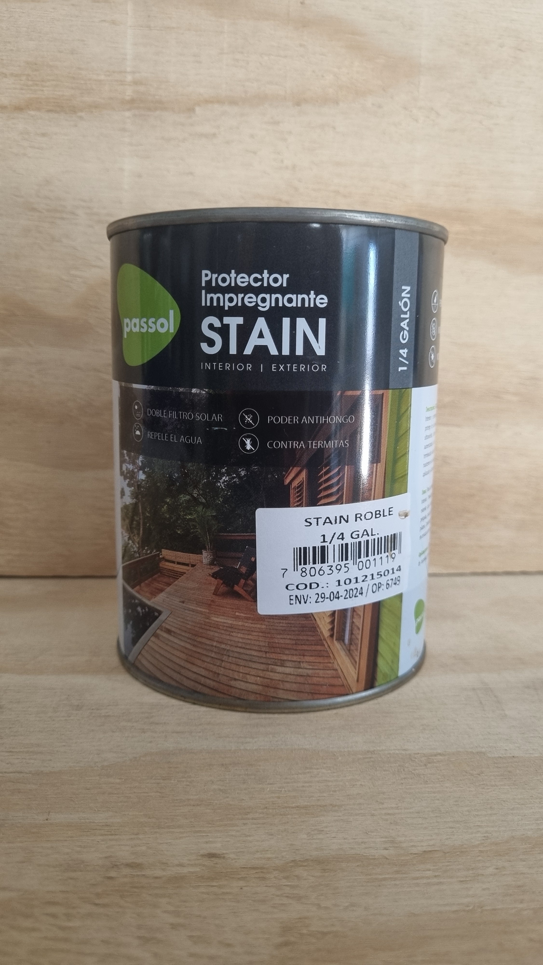 Protector Stain roble - 1/4 galón