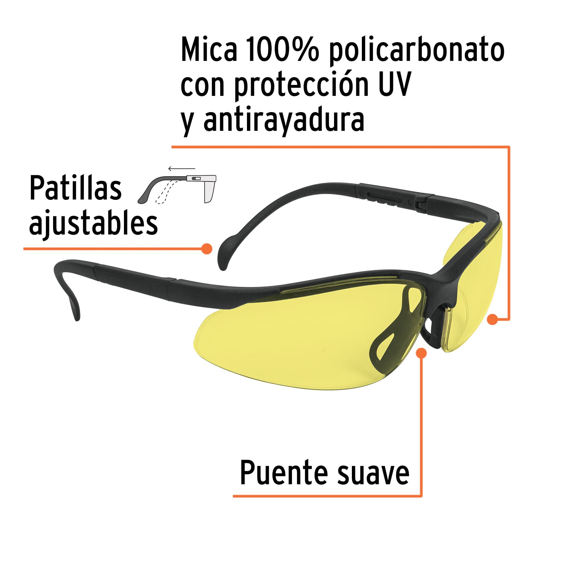 Lente Seguridad Amarillo - Truper