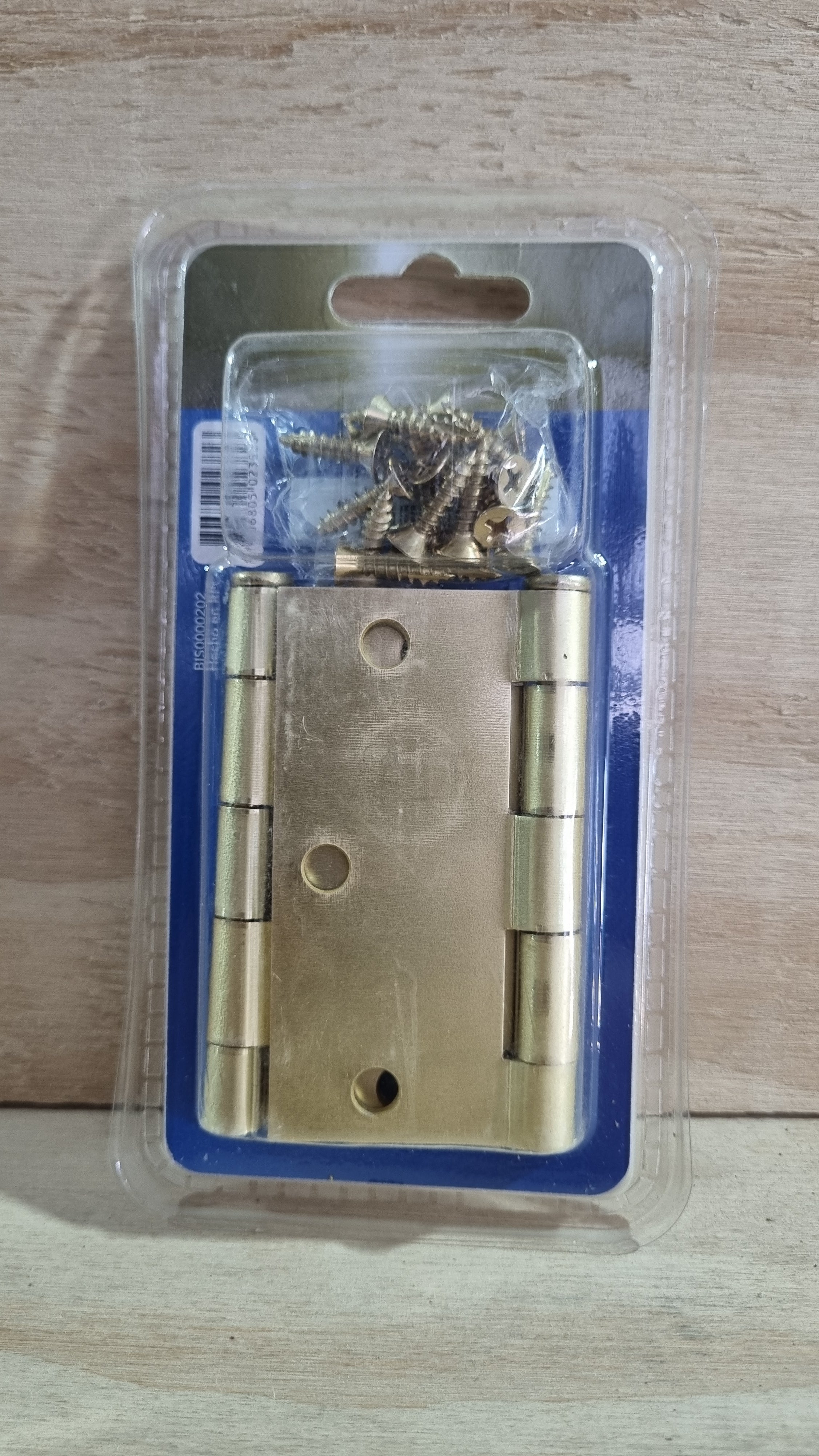 Bisagras de acero 3.5" x 3.5" x 2mm - Dorado - 3 unidades
