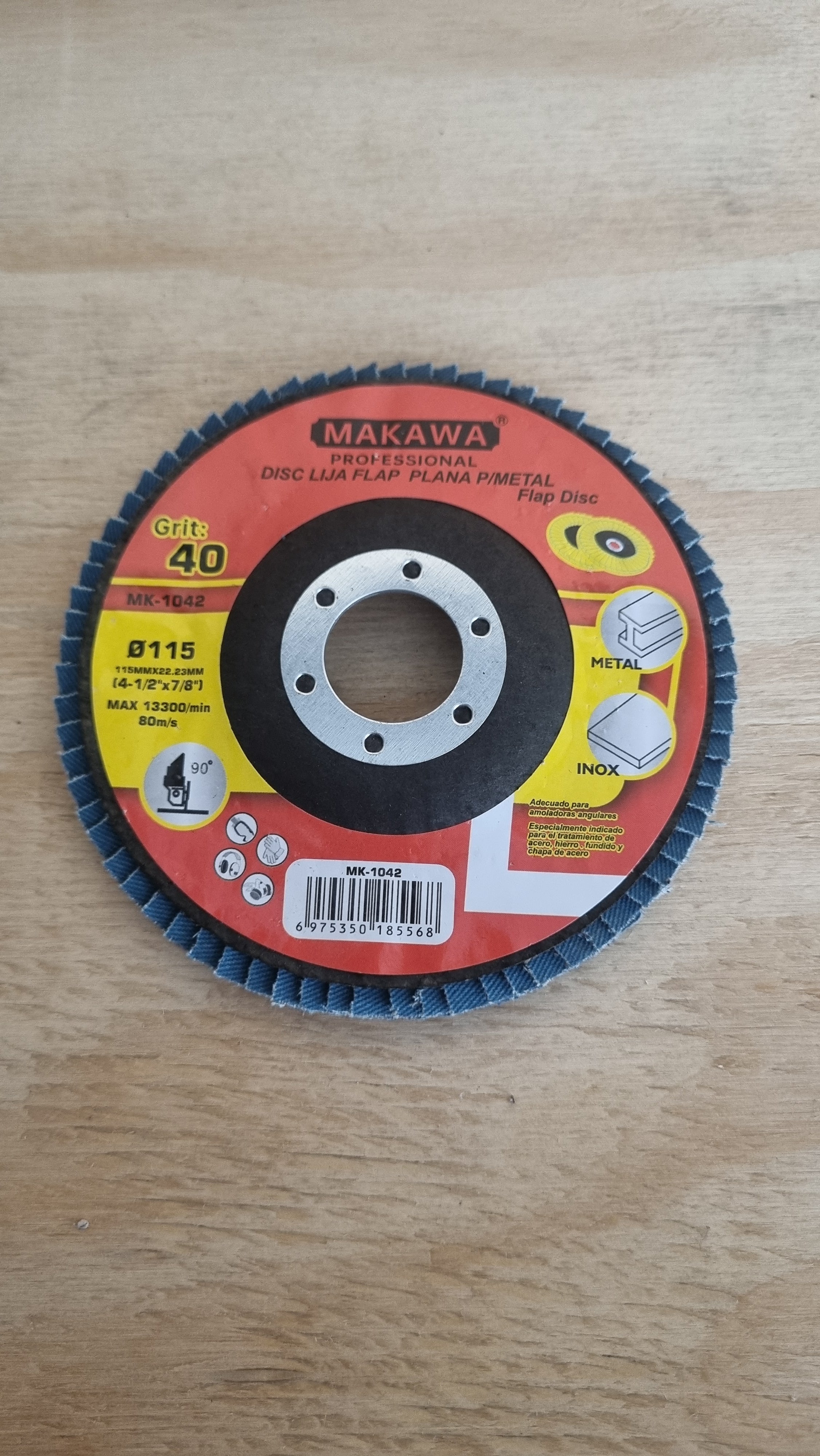 Disco De Lija Plana P/Metal 4½ - Grano 40
