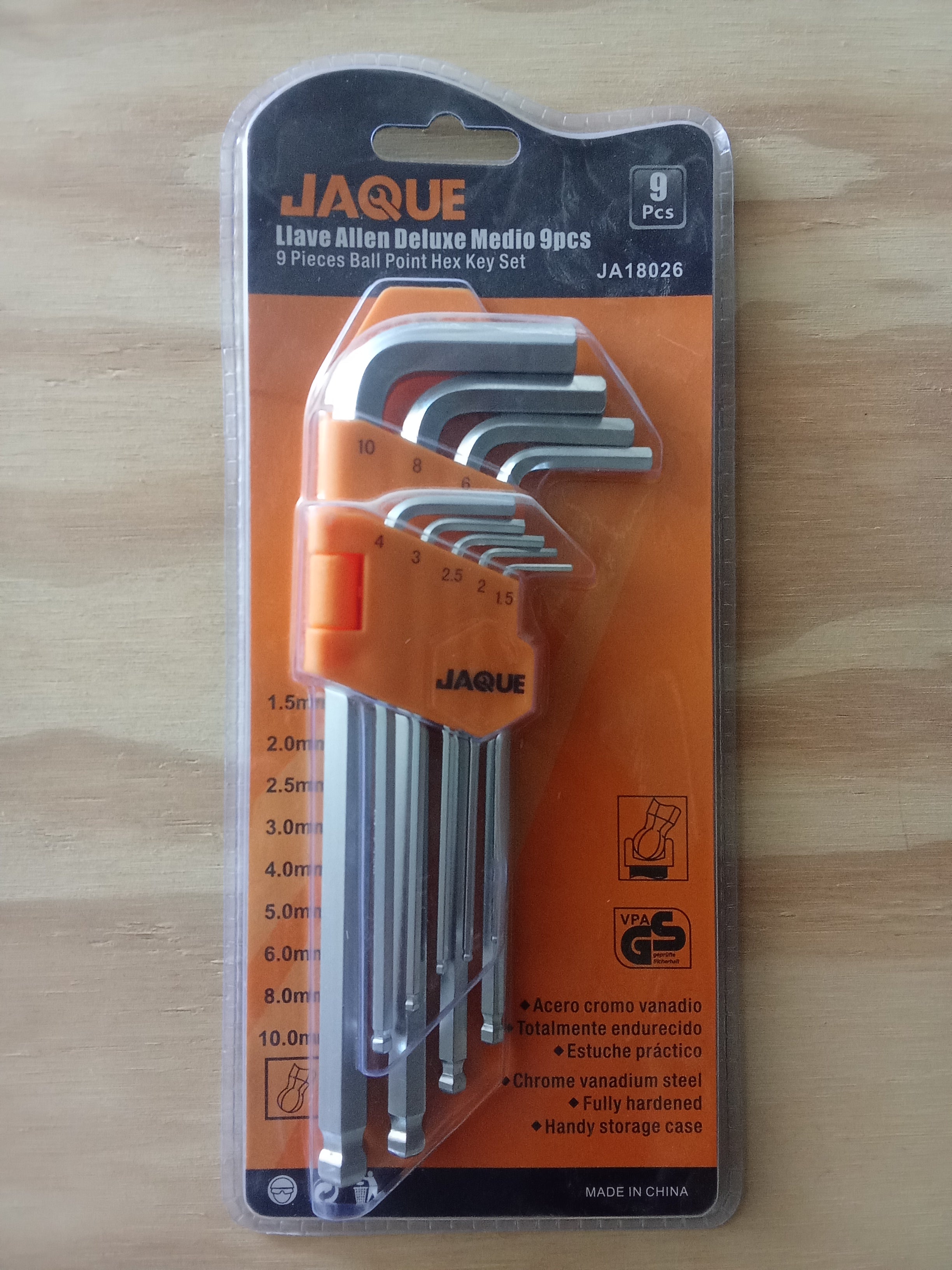 Juego de Llaves Allen Mediana 9pzs - Jaque