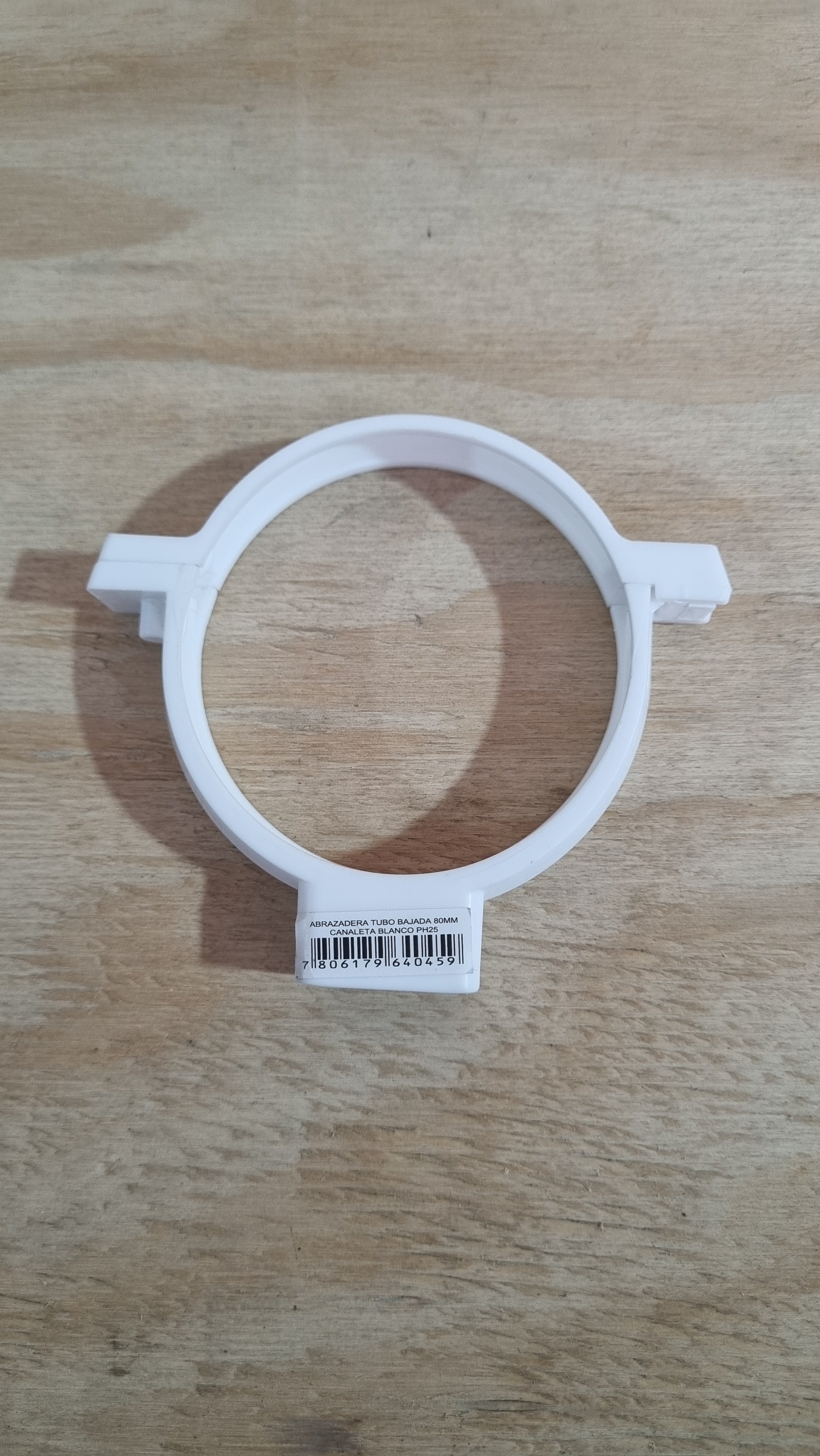 Abrazadera Tubo Bajada Canaleta Blanco 80mm
