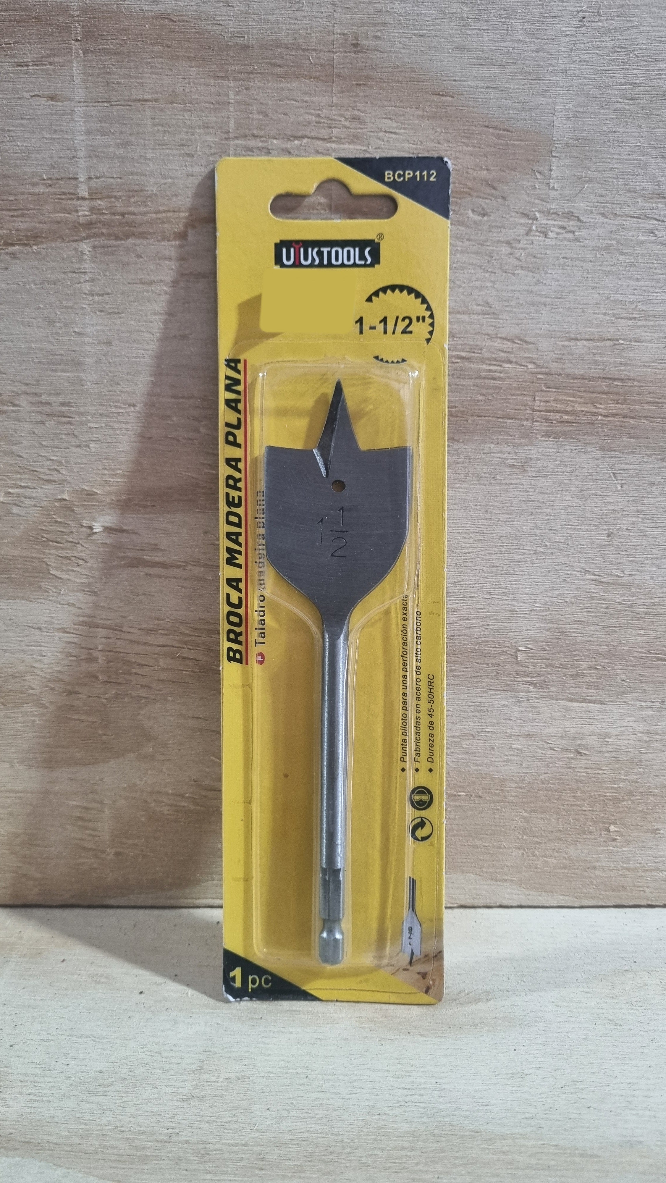 Broca madera plana 1-1/2"