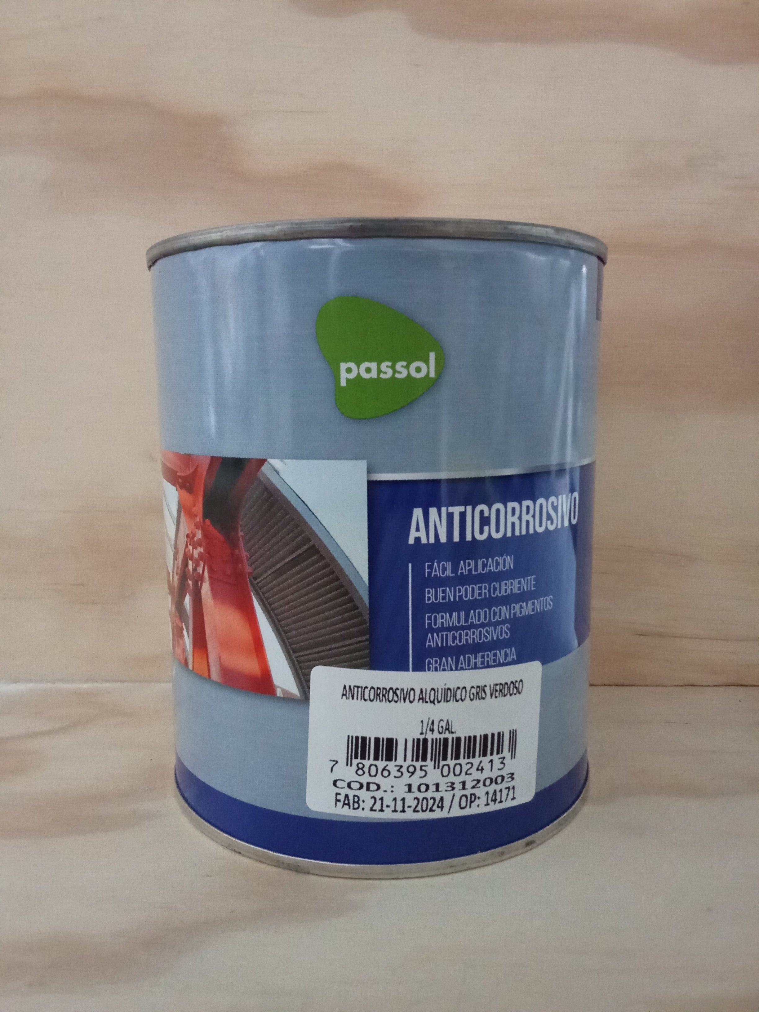 Anticorrosivo Alquidico Gris Verdoso - 1/4 Galón