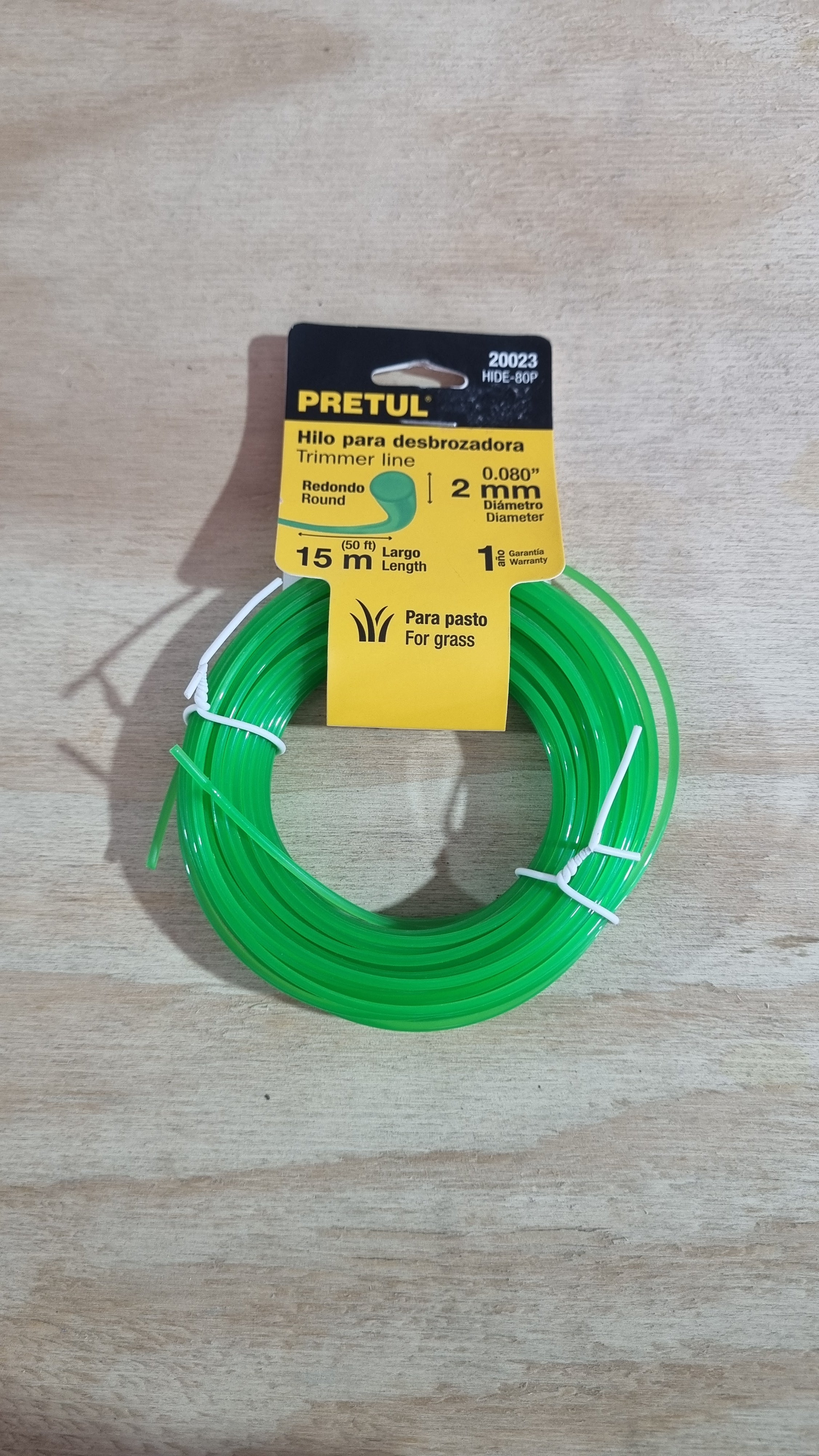 Hilo Para Desbrozadora Redondo 2mm x 15m
