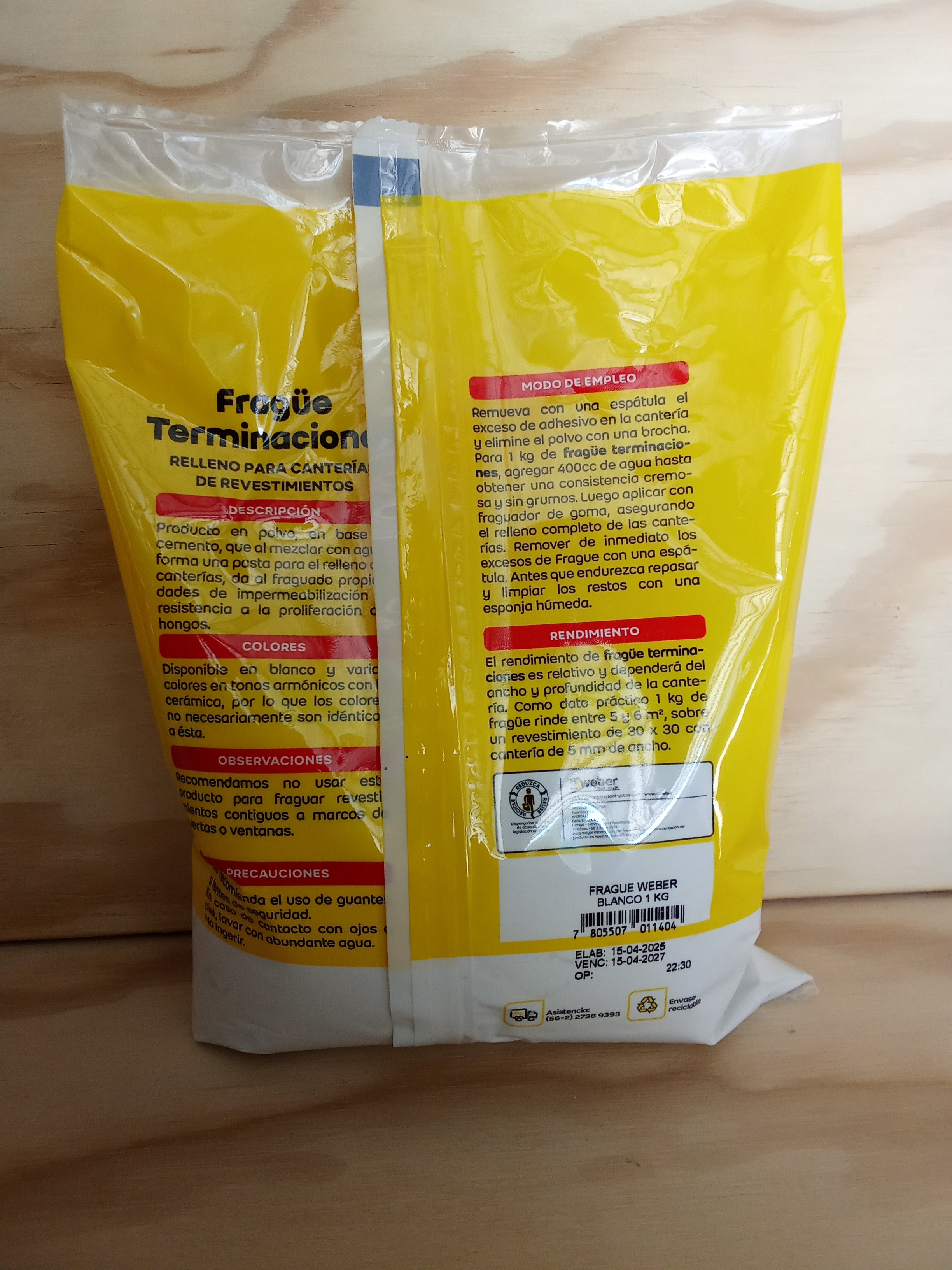Fragüe Weber - Blanco 1 Kilo