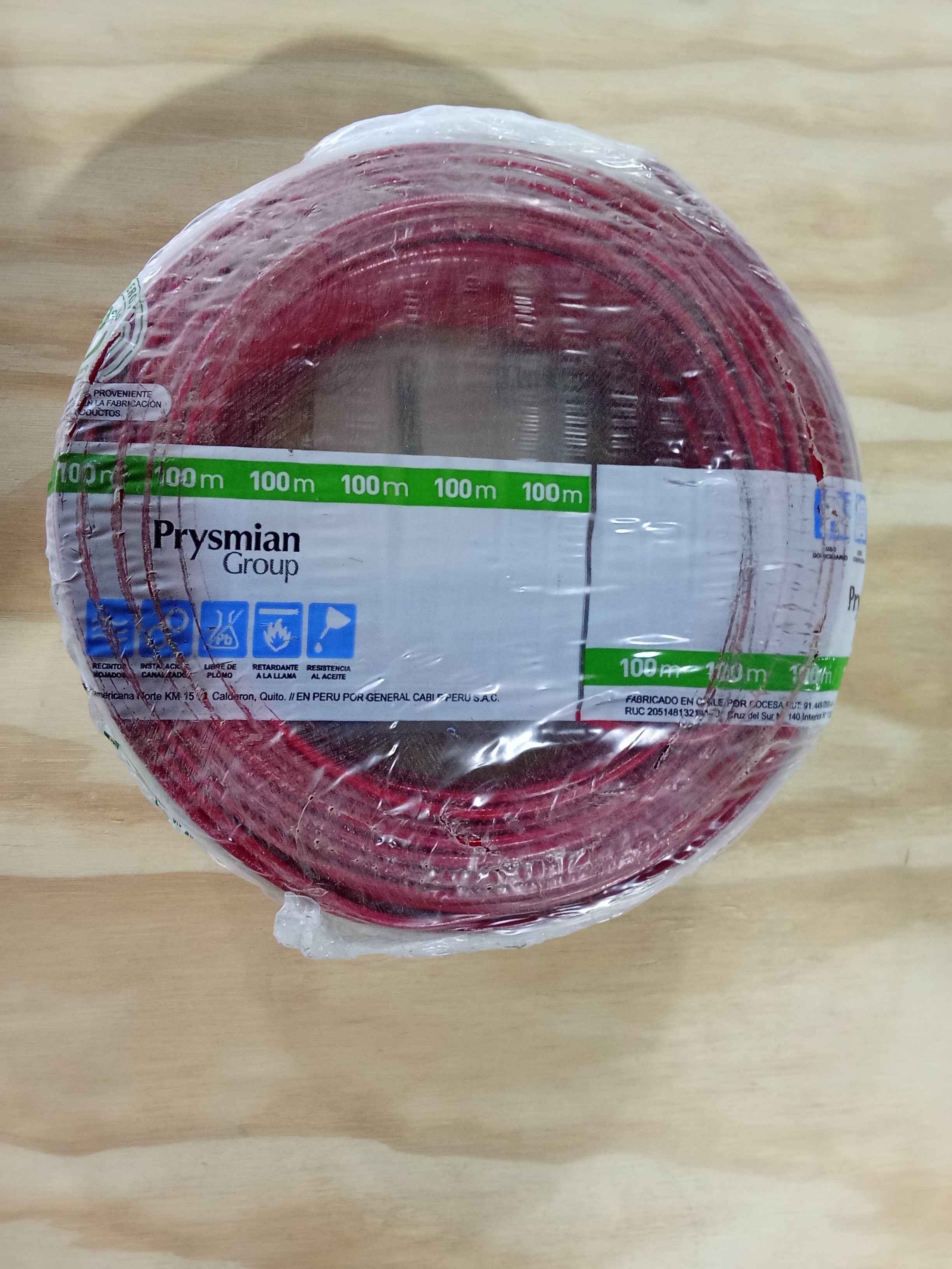 Cable Rojo 12 AWG (100 Metros)