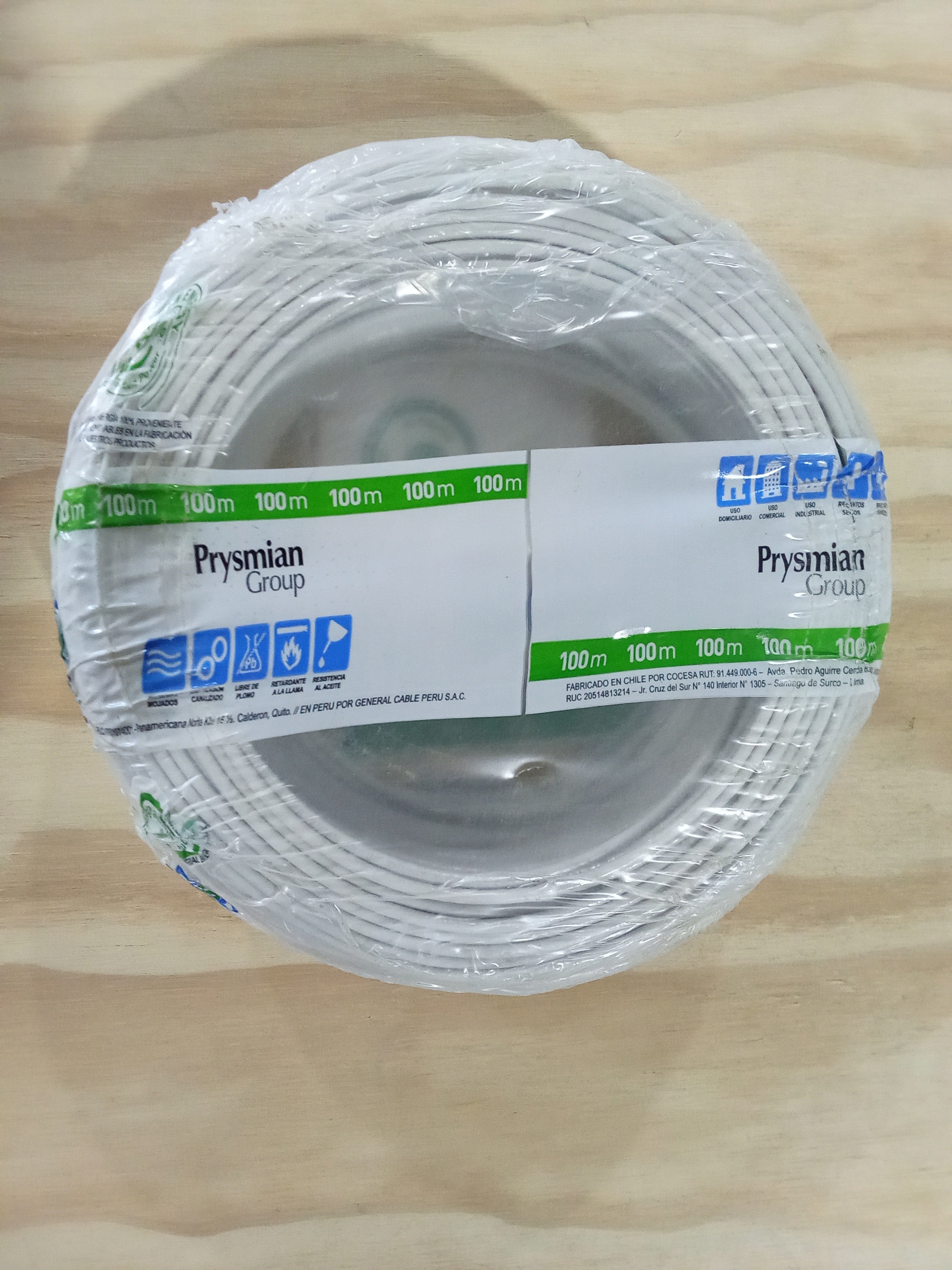 Cable Blanco 12 AWG (100 Metros)
