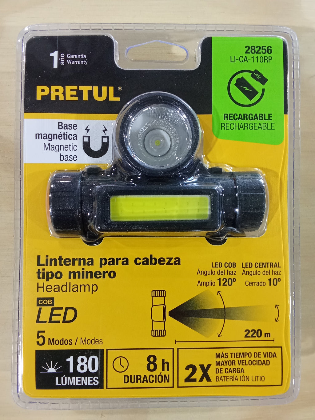 Linterna Minero Recargable - Pretul